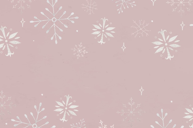 Free vector christmas background, white snowflake illustration vector