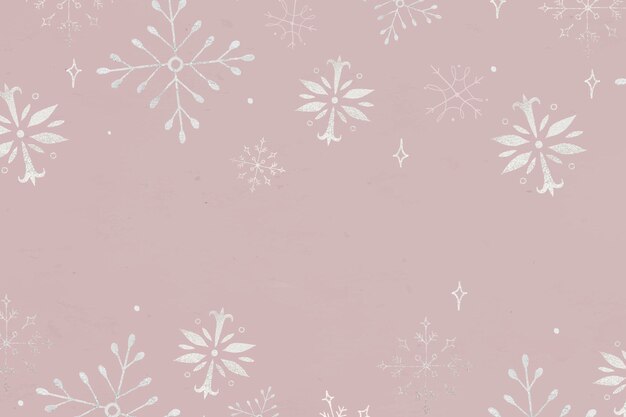 Christmas background, white snowflake illustration vector