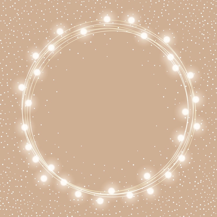 Free Vector christmas background with circular border of glowing lights