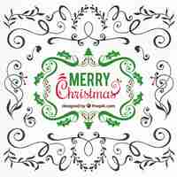 Free vector christmas background with decoration