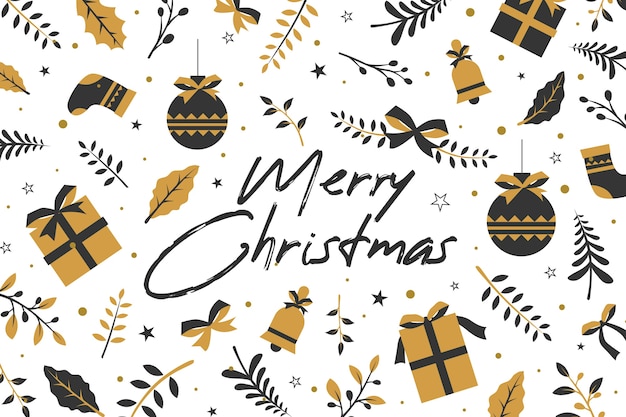 Christmas background with flat design