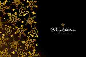 Free vector christmas background with glitter effect