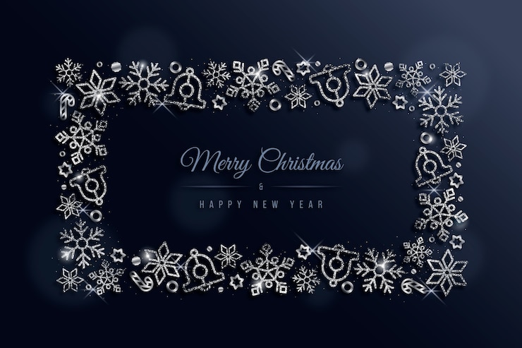 Free Vector christmas background with glitter effect