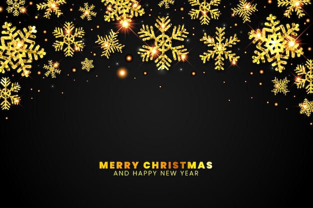 Free vector christmas background with glitter effect