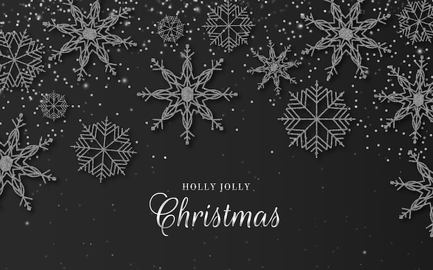 Free vector christmas background with glitter effect