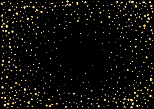 Free vector christmas background with gold confetti border