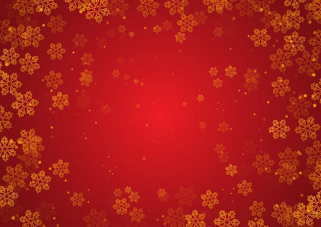 Christmas background with golden snowflakes design