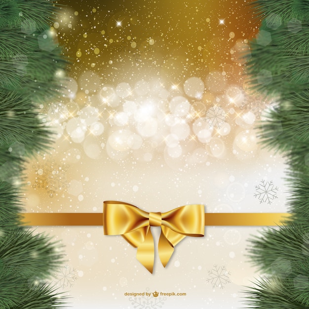 Christmas background with golden sparks