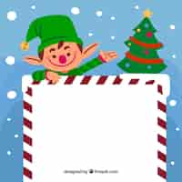 Free vector christmas background with letter