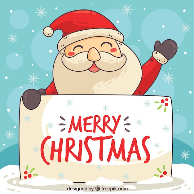 Free vector christmas background with letter