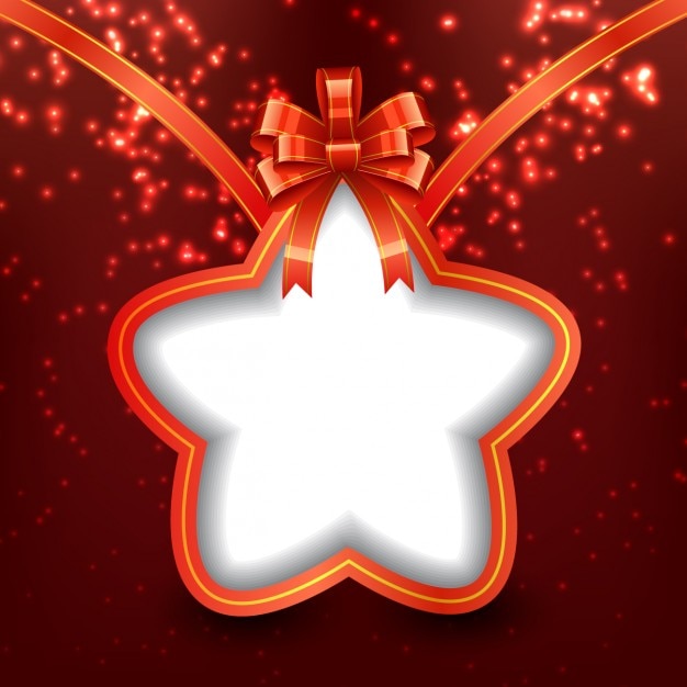 Free vector christmas background with loop and empty star