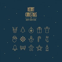 Christmas background with minimalist items