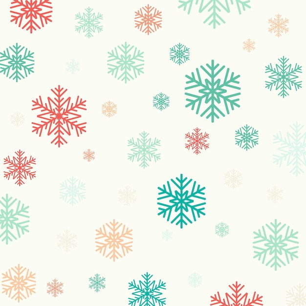 パステル色の雪の結晶パターン デザインのクリスマスの背景