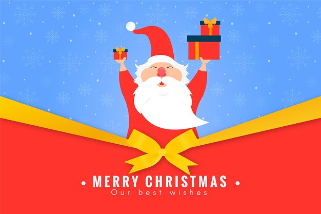 Christmas background with santa claus