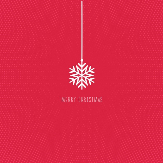 Free vector christmas background with a snowflake minimilistic design