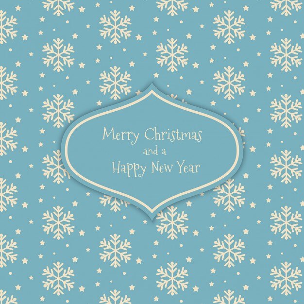 Free Vector christmas background with snowflakes design