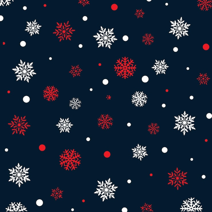 Free Vector christmas background with a snowflakes pattern