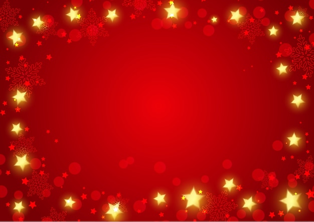 Free vector christmas background with snowflakes and stars