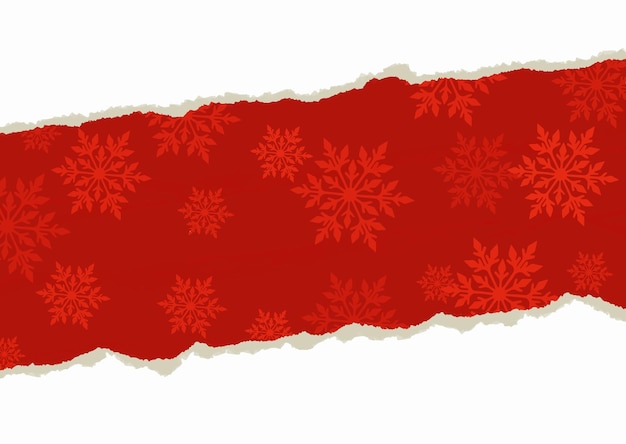 Free vector christmas background with torn paper design