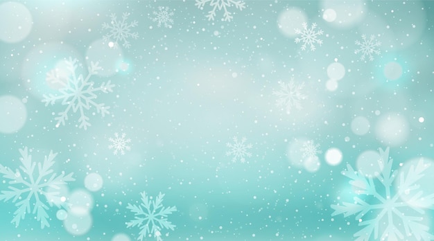 Free vector christmas background with unfocussed winter landscape