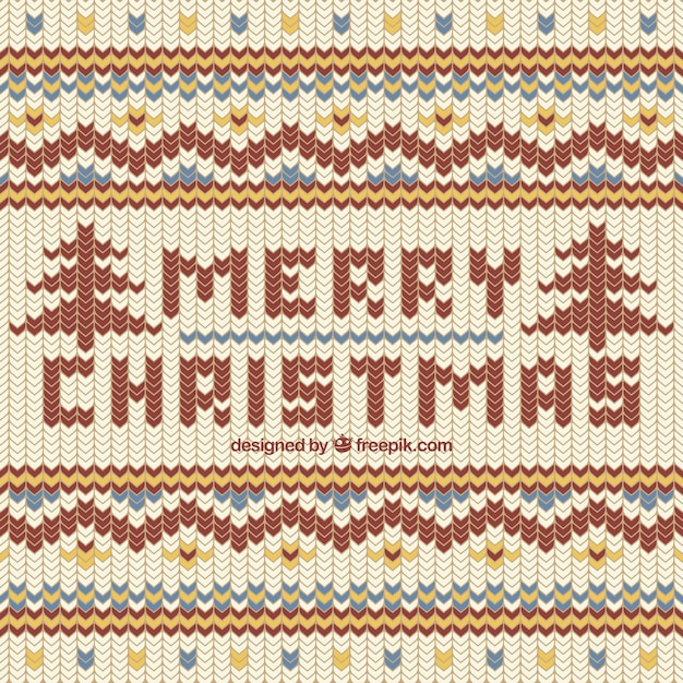 Free vector christmas background with wool style