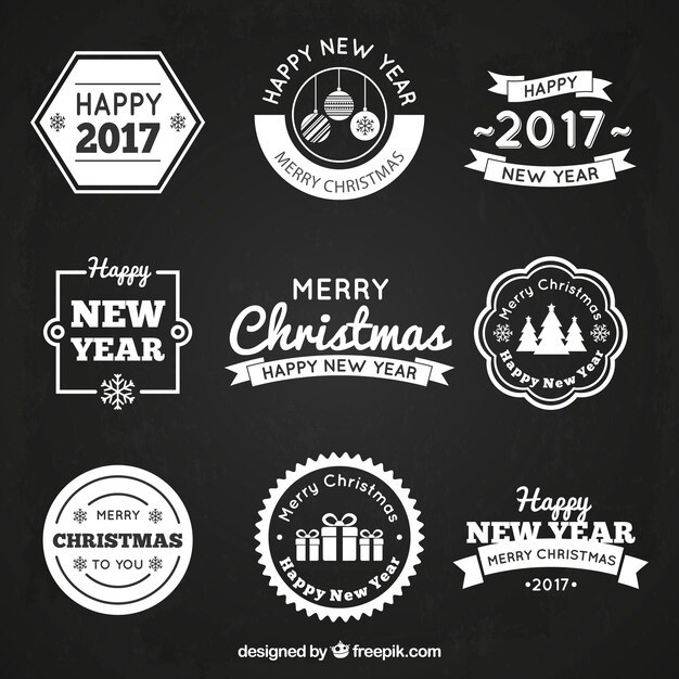 Christmas Badges Set