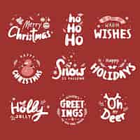 Free vector christmas badges