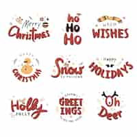 Free vector christmas badges