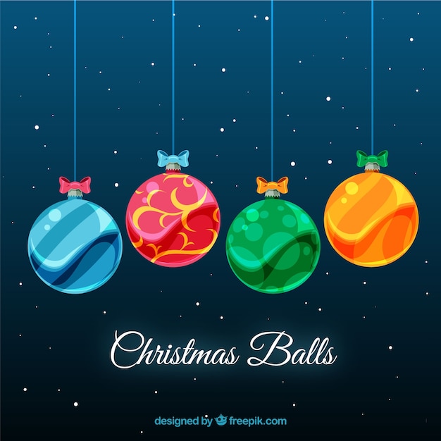 Free vector christmas balls background