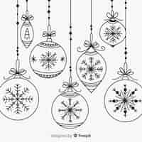 Free vector christmas balls collection