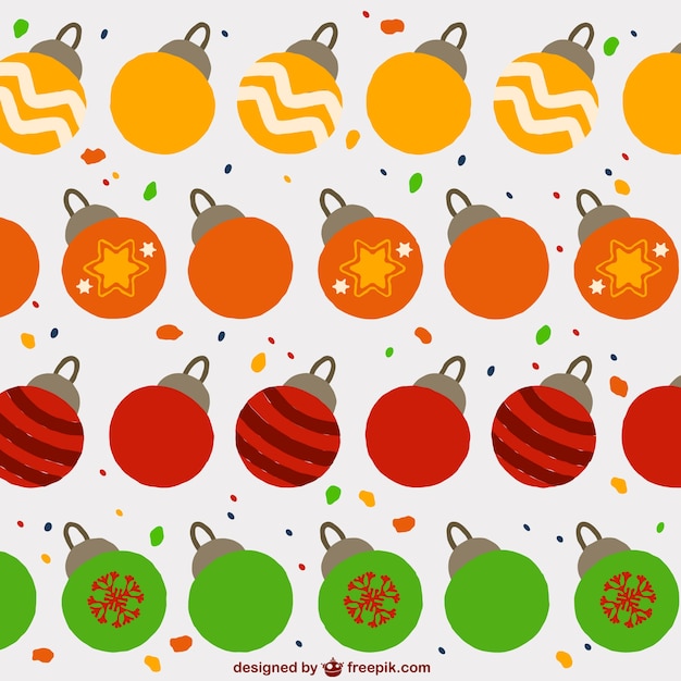 Free vector christmas balls pattern