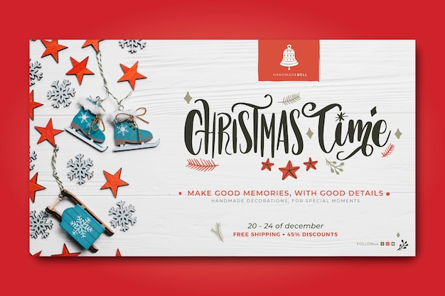 Free vector christmas banner concept