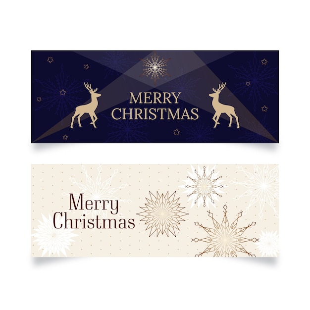 Christmas banners in flat design