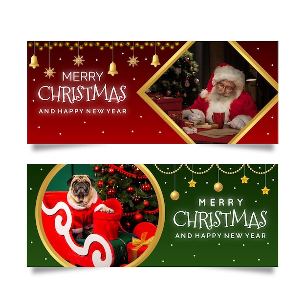 Christmas banners template