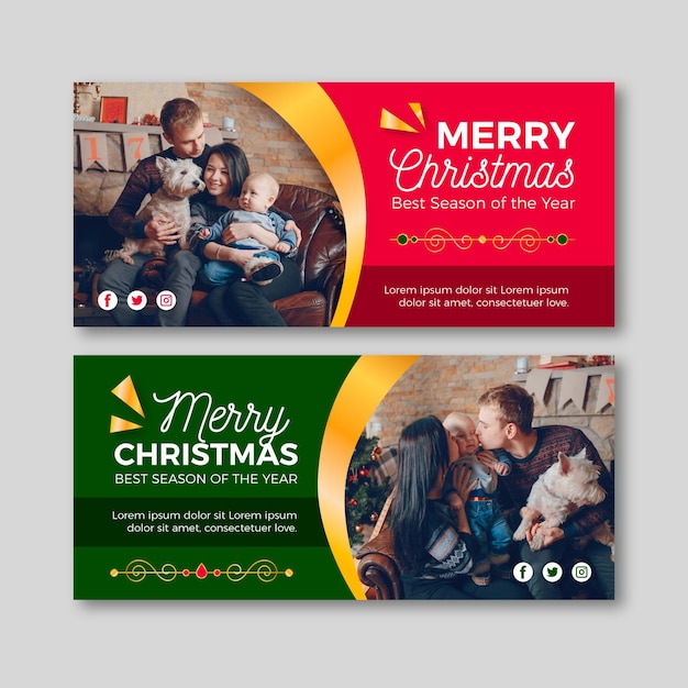 Christmas banners template