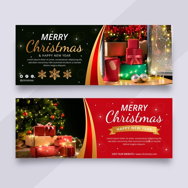 Christmas banners with photo