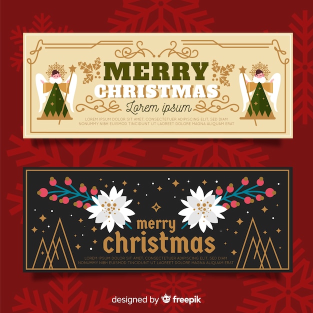 Free vector christmas banners