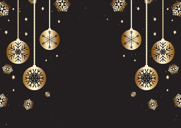 Free vector christmas baubles background