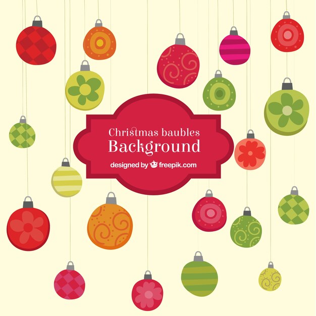 Christmas Baubles Background