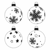 Free vector christmas baubles