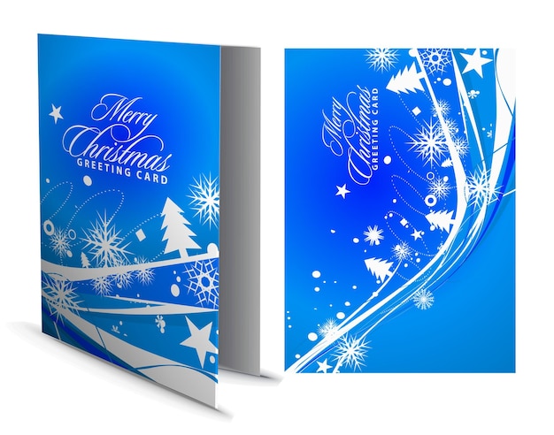 Christmas bi fold flyer and poster folder book skin cover template designs