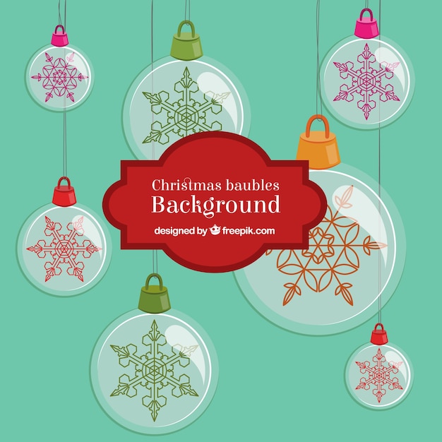 Christmas Big Baubles Background
