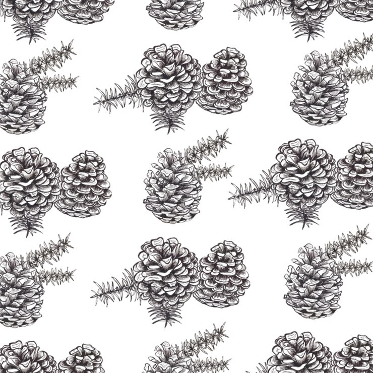 Free Vector christmas black and white background