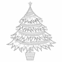 Free vector christmas black and white ornaments collection