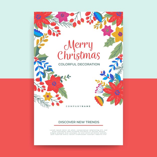 Free vector christmas blog post template