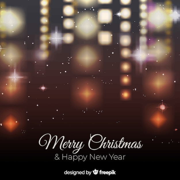 Free vector christmas blurred hanging lights background