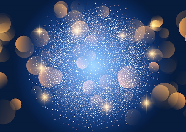 Бесплатное векторное изображение Рождественский боке огни фон
