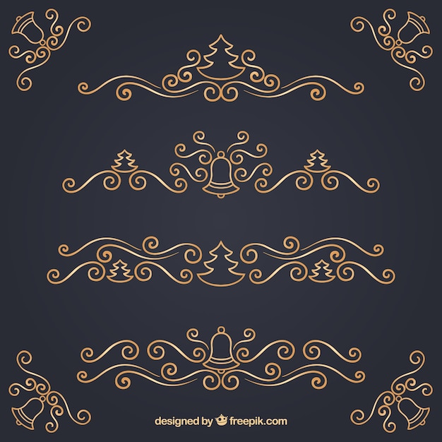 Free vector christmas border collection