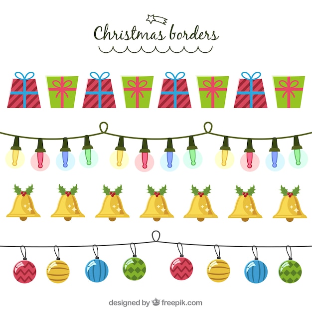 Free vector christmas borders selection