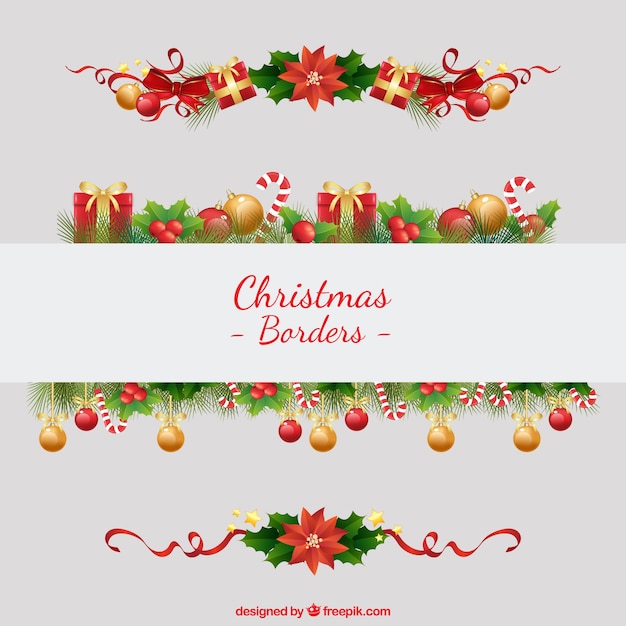 Free vector christmas borders